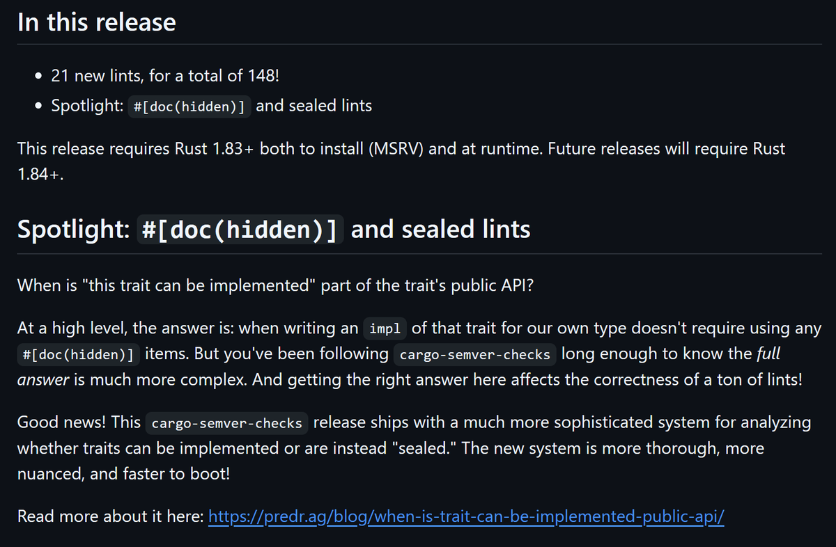 ✨ cargo-semver-checks v0.40 is out ✨