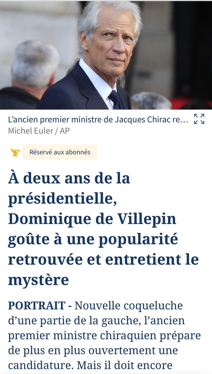 C’est le #Qatar qui va payer sa campagne ? Vu ses prises de position, ce serait un juste retour des choses. 
#presidentielles2027 #villepin2027