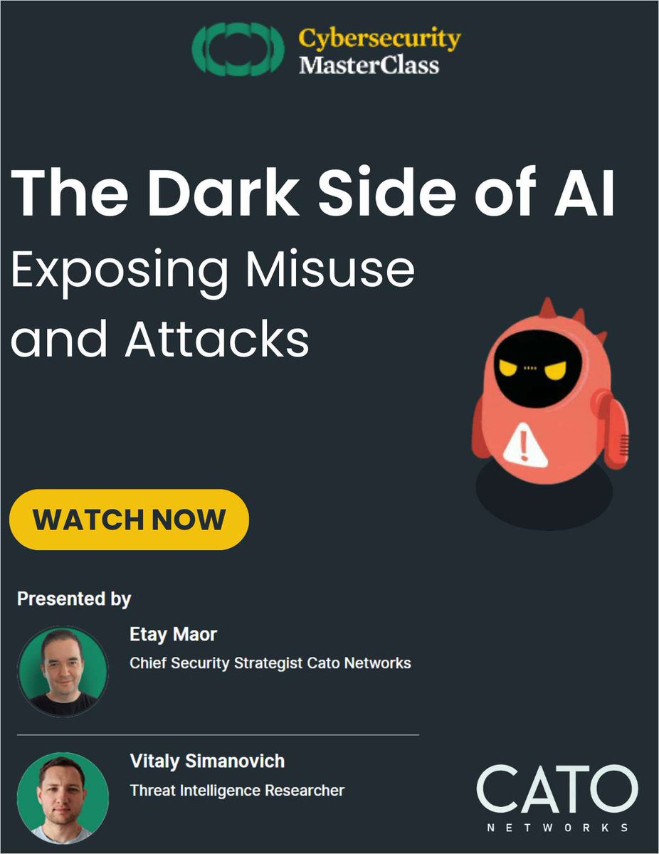 CyberWebinars's tweet photo. https://t.co/vdmhn4cy9Q 

From Misuse to Abuse - #AI Risks and Attacks  #cybersecurity #webinar https://t.co/ZRwBbuKikO