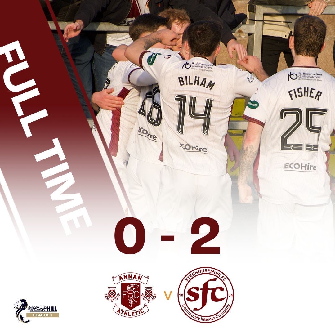 Warriors the final score at Galabank is 2-0!Keeping the title chase alive!

⚔️