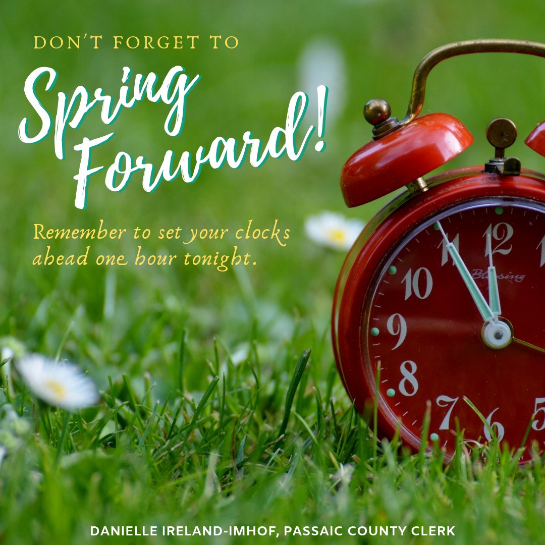 #DaylightSavings #PassaicCounty #NJ