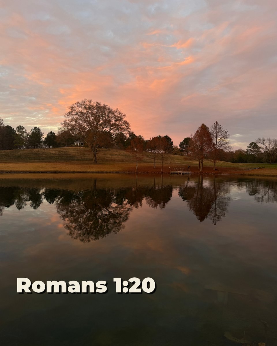 "For since the creation of the world God’s invisible qualities—his eternal power and divine nature—have been clearly seen, being understood from what has been made, so that people are without excuse."