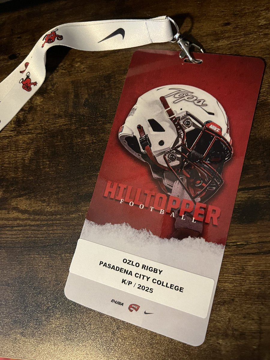 Ozlo Rigby (@rigbyozlo) on Twitter photo Had an awesome time visiting Western Kentucky University! The football program, coaches, and academics are top-notch. Big thanks to <a href="/WKUFootball/">WKU Football</a> for the hospitality! Great conversation with <a href="/CoachLaRussa/">Andy LaRussa</a> and <a href="/Coach_Helton/">Tyson Helton</a>! <a href="/CoachMattWKU/">Matt Pulford</a> <a href="/NickLamaWKU/">Nick Lamattina</a> <a href="/WKURecruiting/">WKU Football Recruiting</a>
#GoTops Had an awesome time visiting Western Kentucky University! The football program, coaches, and academics are top-notch. Big thanks to <a href="/WKUFootball/">WKU Football</a> for the hospitality! Great conversation with <a href="/CoachLaRussa/">Andy LaRussa</a> and <a href="/Coach_Helton/">Tyson Helton</a>! <a href="/CoachMattWKU/">Matt Pulford</a> <a href="/NickLamaWKU/">Nick Lamattina</a> <a href="/WKURecruiting/">WKU Football Recruiting</a>
#GoTops