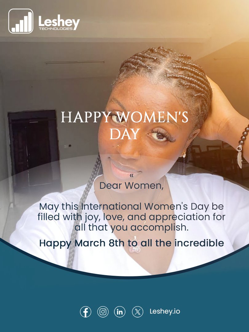 To all the incredible women around the world,

Today and every day, we celebrate YOU. Your strength, resilience, and determination inspire us all.

Remember, you are powerful, capable, and deserving of every opportunity. Don't let anyone dull your sparkle or silence your voice.