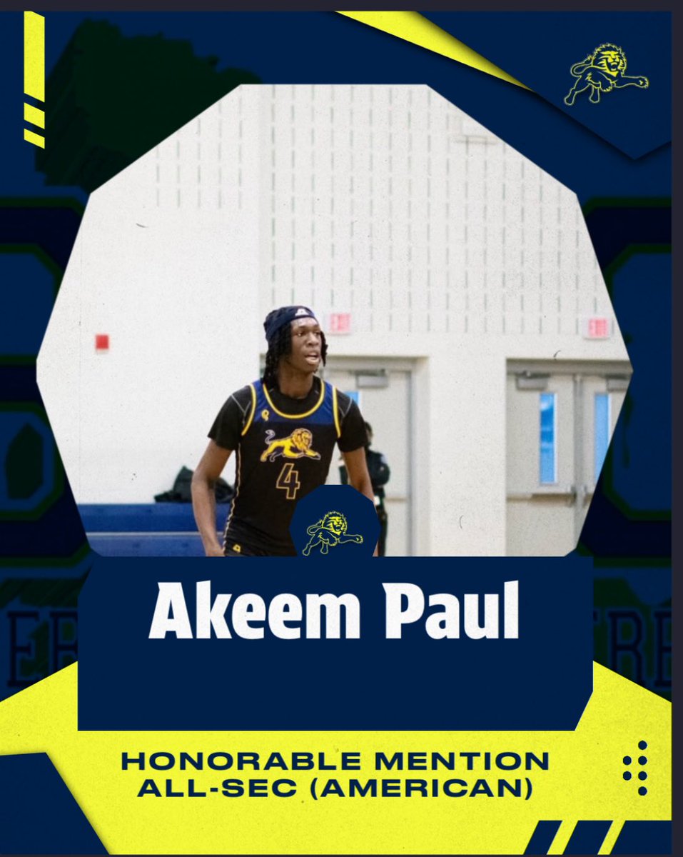 Honorable Mention All-SEC (American) honors

2027 Akeem Paul
2028 Abdullah Parramore