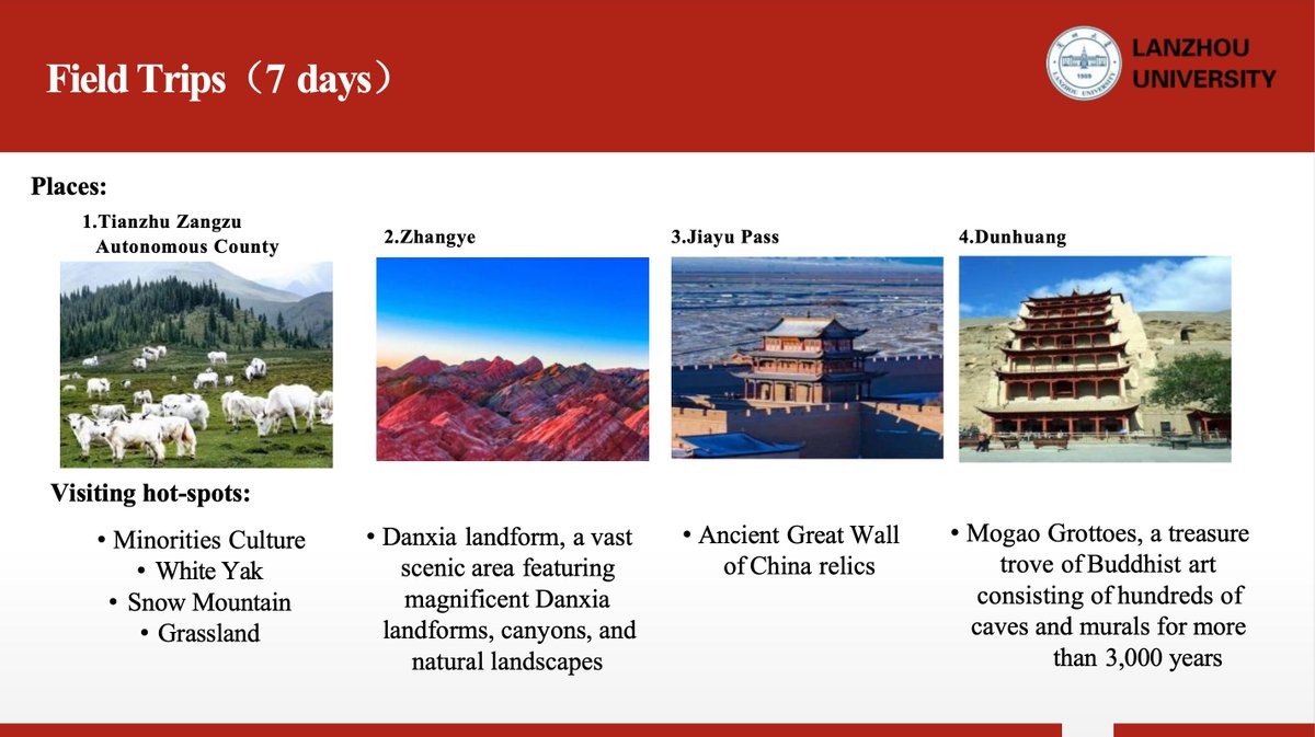 HuseiniSaid's tweet image. An amasing summer school programme at Lanzhou University, China. It offers an excellent opportunity for students to see the geography and climate of the Hexi corridor and how people responded to that throughout history.
Registration lnkd.in/ehehpChe