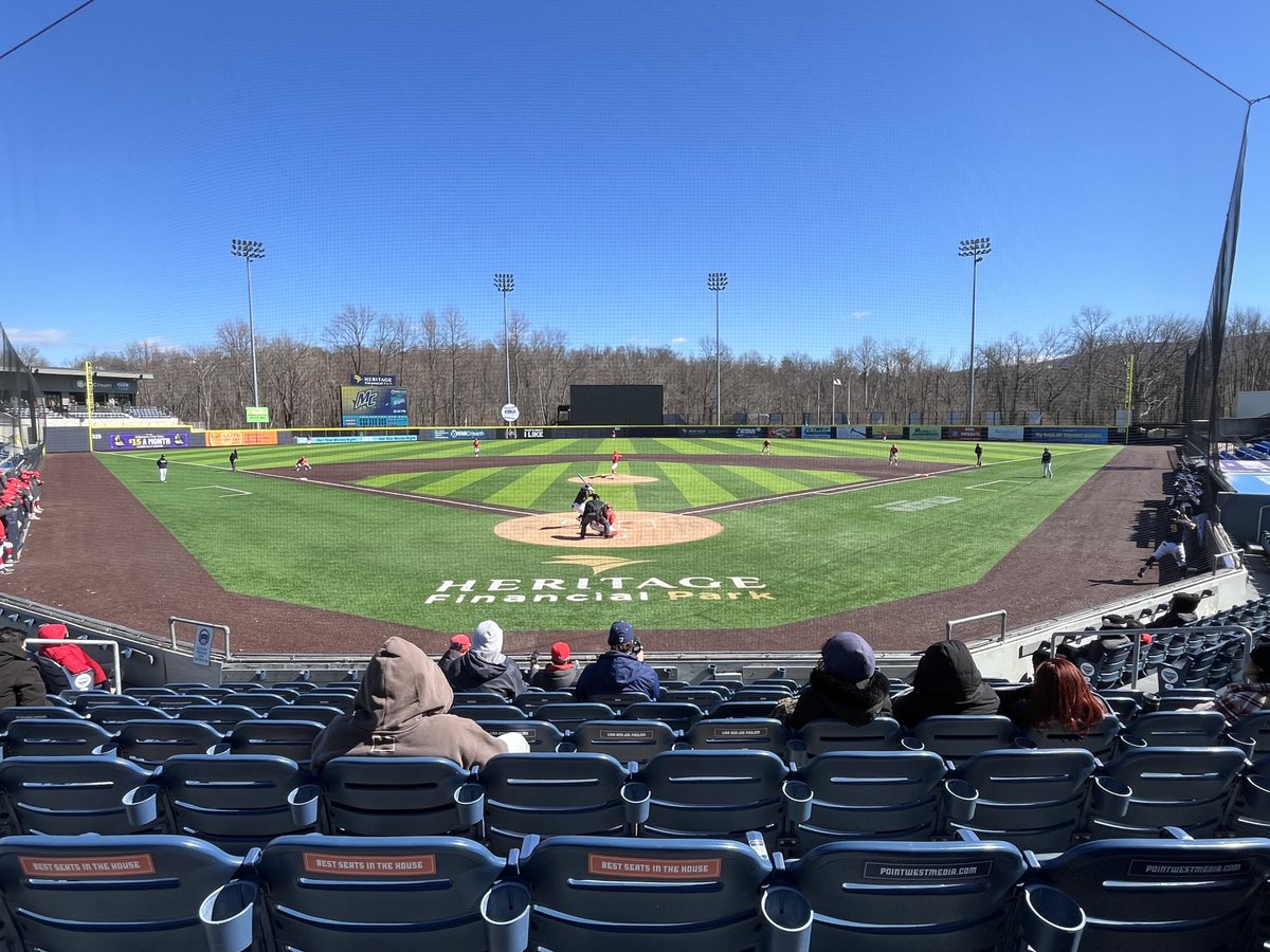 Beautiful day for baseball at Heritage Financial Park in Wappingers Falls, NY for a MAAC matchup between Merrimack and Marist.
