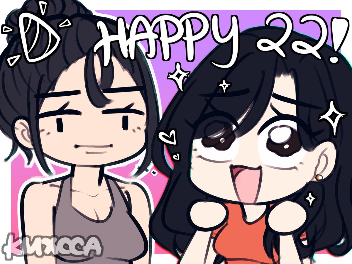 Birthday art for my one and only irl sister including me ofc hehe