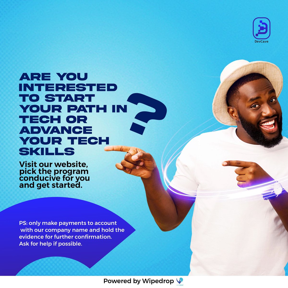 wipedrop's tweet photo. DevCave would help mentor those who have interest in tech and get them ready for the field in which they wish to venture in. https://t.co/xxusmMMFvW
