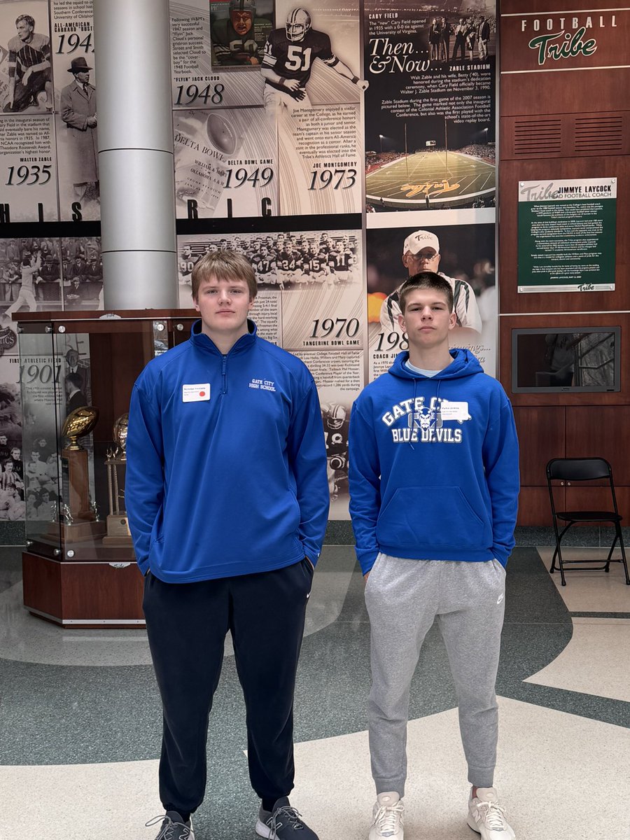 Brought these guys to W&amp;M for Junior Day and to watch Carson play in the spring game.