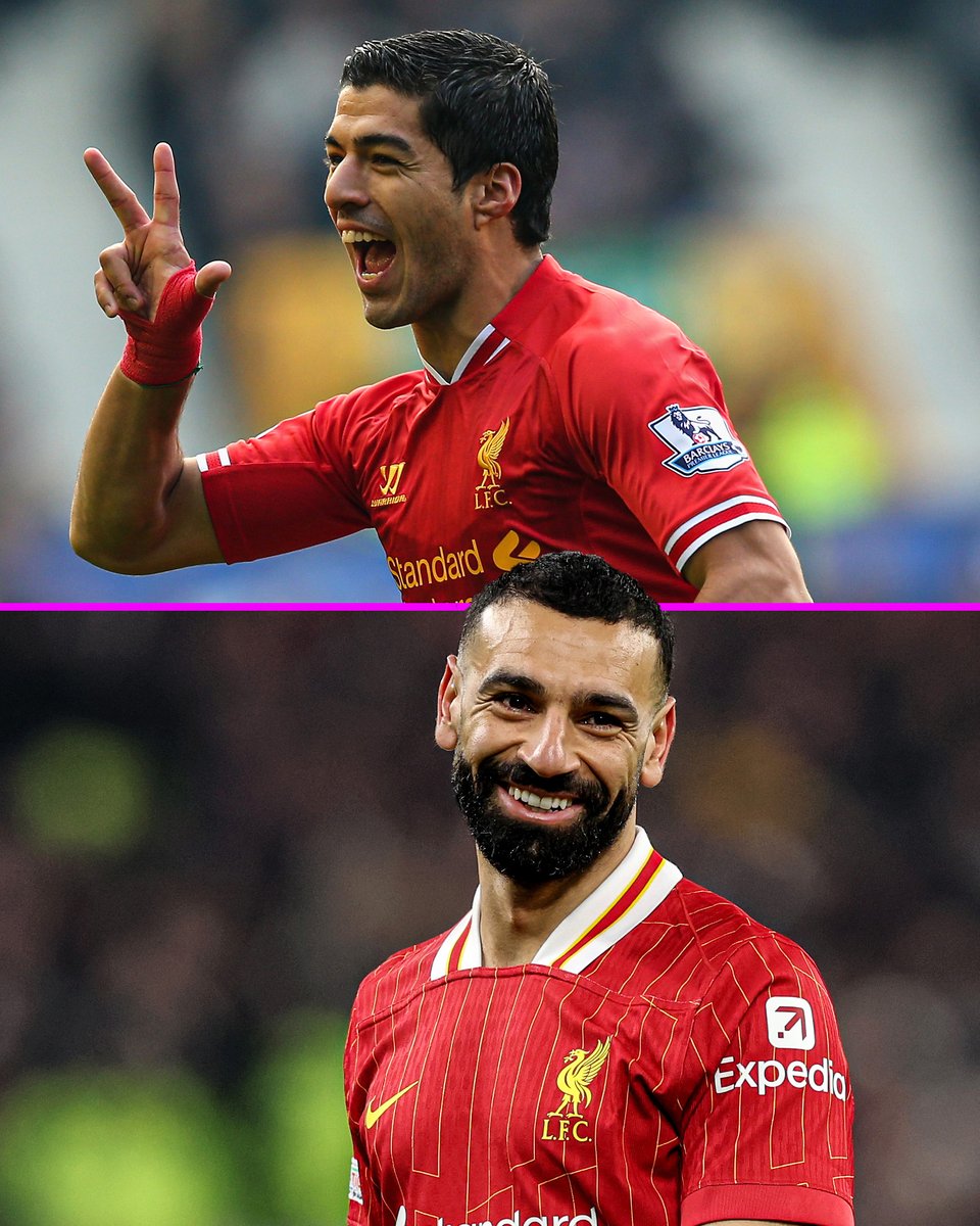 footballontnt's tweet photo. Luis Suarez had what is regarded as one of the best Premier League seasons of all-time in 2013/14, when he registered 42 goal involvements.

Mo Salah now has 44 Premier League goal involvements this season and he still has 9 games to play 🤯 https://t.co/ukyjvlf3z5