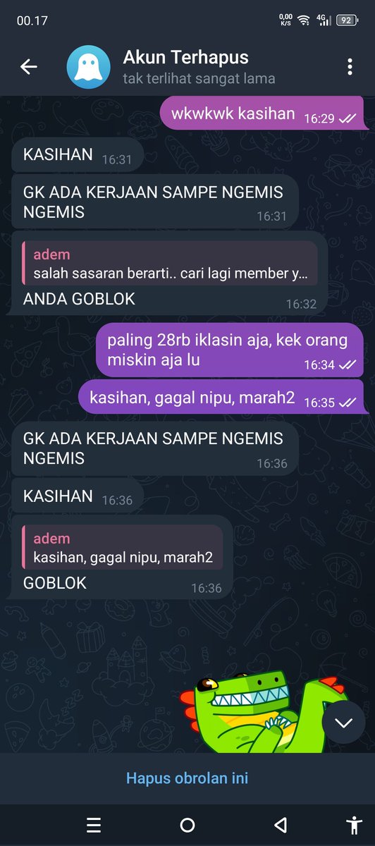 Adem_jr's tweet photo. @Widino pernah dapet, penipunya tantrum https://t.co/kRGmgj3Ebh