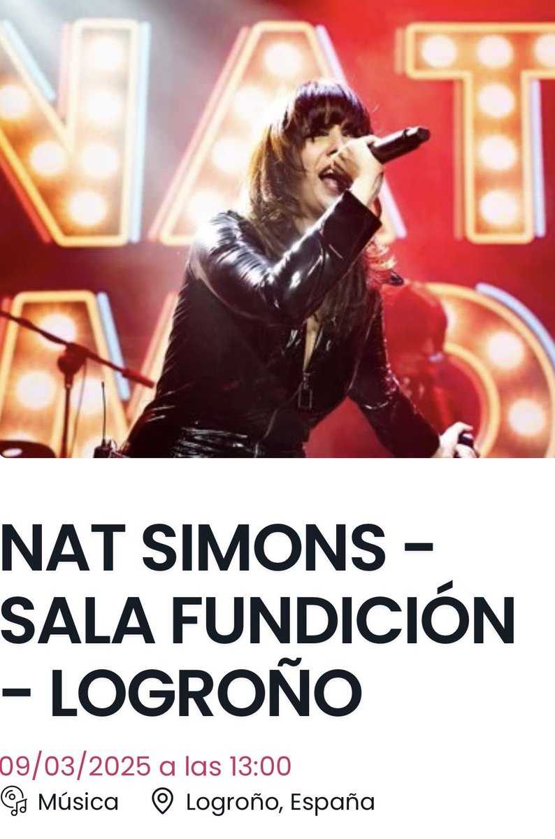 FansdeLoquillo's tweet photo. Mañana disfrutaremos del R’n’R felino de @Nat_Simons y su banda en la Sala Fundición de #Logroño #NatSimons #Felinas #RockAndRoll #Rock #Música
Entradas aquí: https://t.co/AEKJBCXacN https://t.co/LE5P3bu9Sp