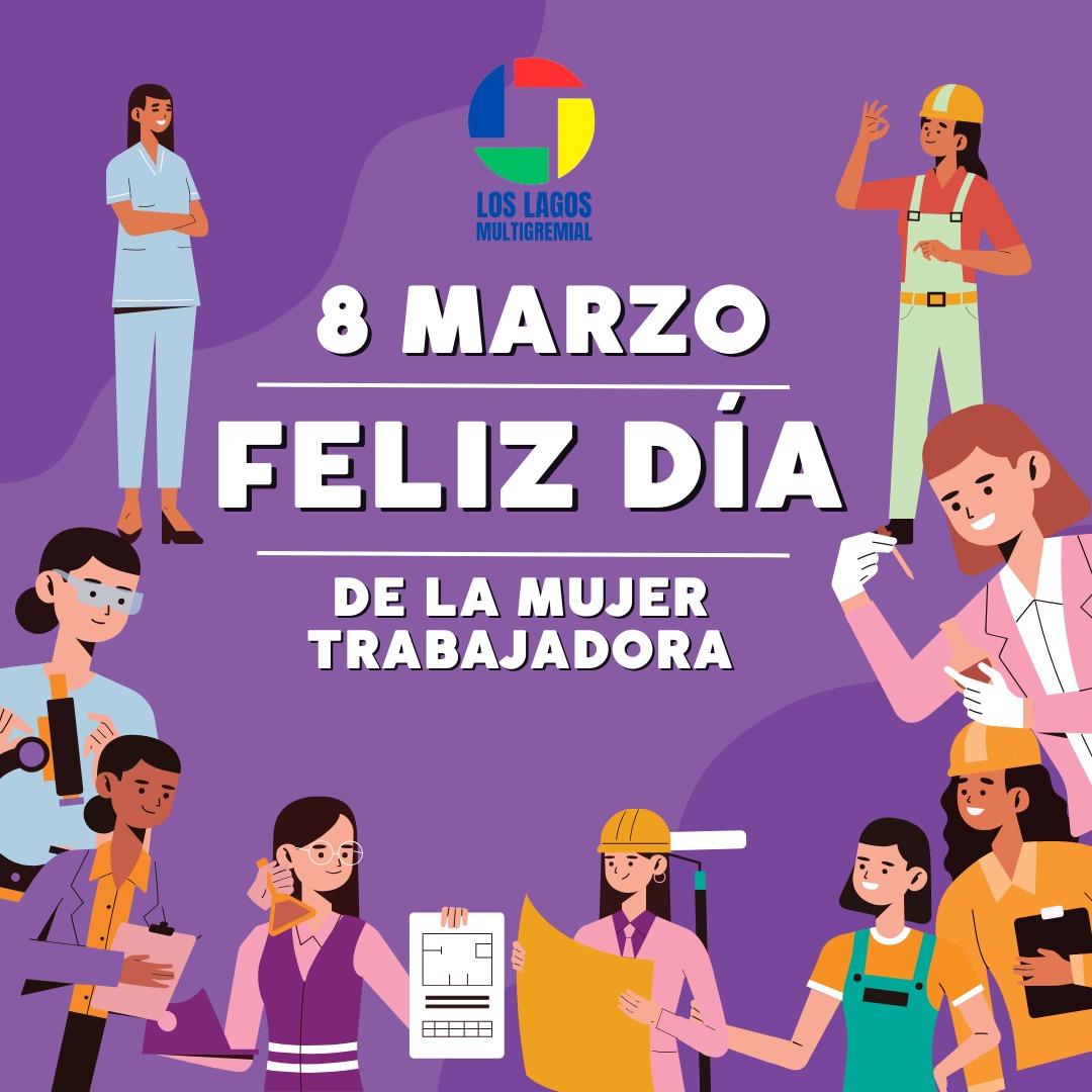 <a href="/mgloslagos/">Multigremial de Los Lagos</a> agrupa a 11 gremios de la región, que representan a 150 mil trabajadores y trabajadoras… En el Día Internacional de la Mujer, saludamos a nuestras socias, colaboradoras y mujeres de cada una de las industrias, que con su trabajo engrandecen nuestra región y el sur.