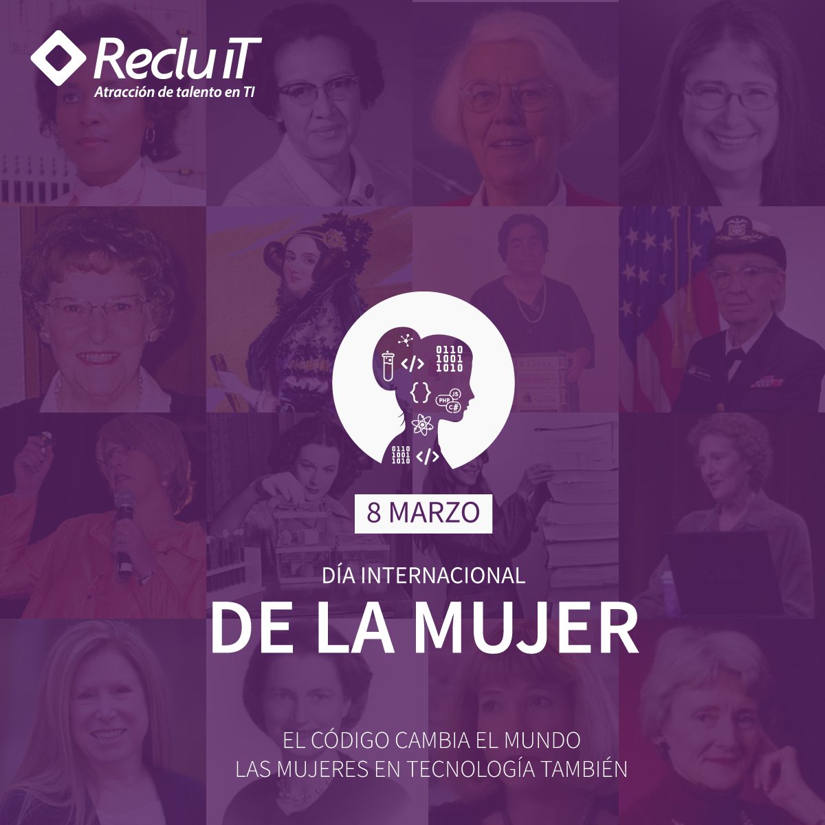 El mundo IT no es solo código, es innovación, estrategia y visión. Y las mujeres en tecnología lo demuestran cada día. 👩‍💻💜

Hoy conmemoramos a quienes desafían paradigmas, crean soluciones y construyen el futuro digital. ¡Día Internacional de la Mujer!

#DíadelaMujer