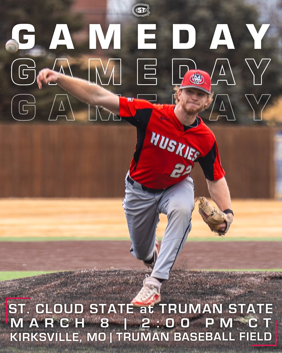Gameday in the Show Me State! 

⚾️ vs. Truman State
📍 Truman Baseball Field - Kirskville, Mo.
⌚️ 2:00 PM 
💻 glvcsn.com/truman
📊 bit.ly/41zDumf

#Huskyland ⚾️