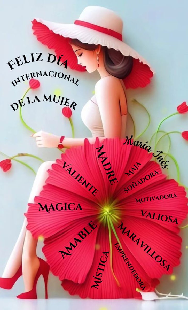 Para todas mis seguidoras y las q no me siguen también,Deseo decirte feliz Día no nada más hoy,porque día tras día luchas por estar de pie,por sostener tu familia,por ser amiga,madre abuela,tia,psicológa,hasta enfermera mereces no sólo un día mereces mucho más.