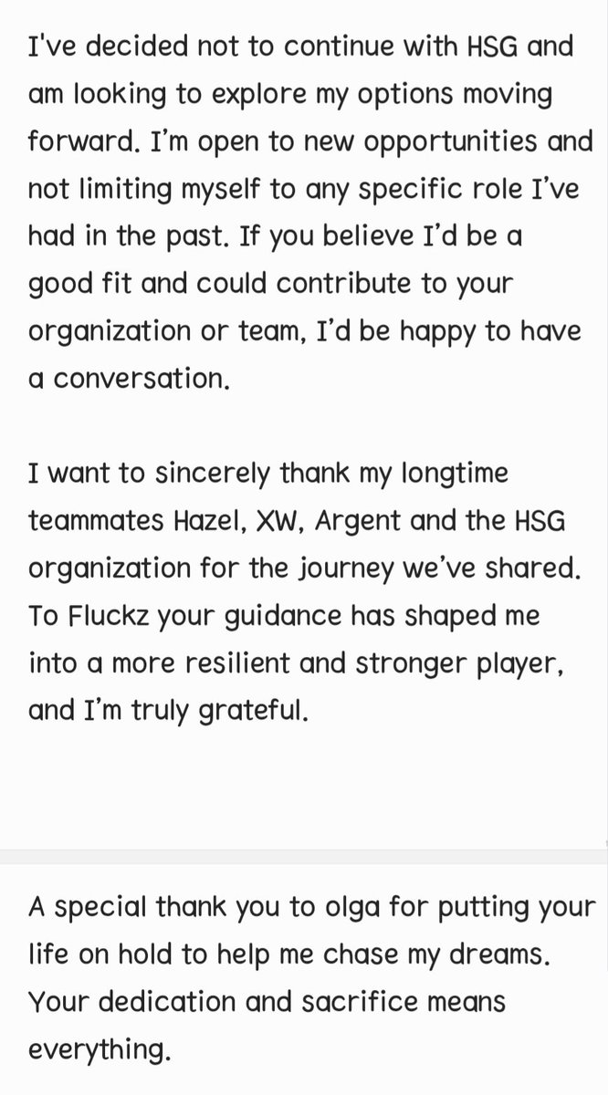 As of today, i am a free agent.