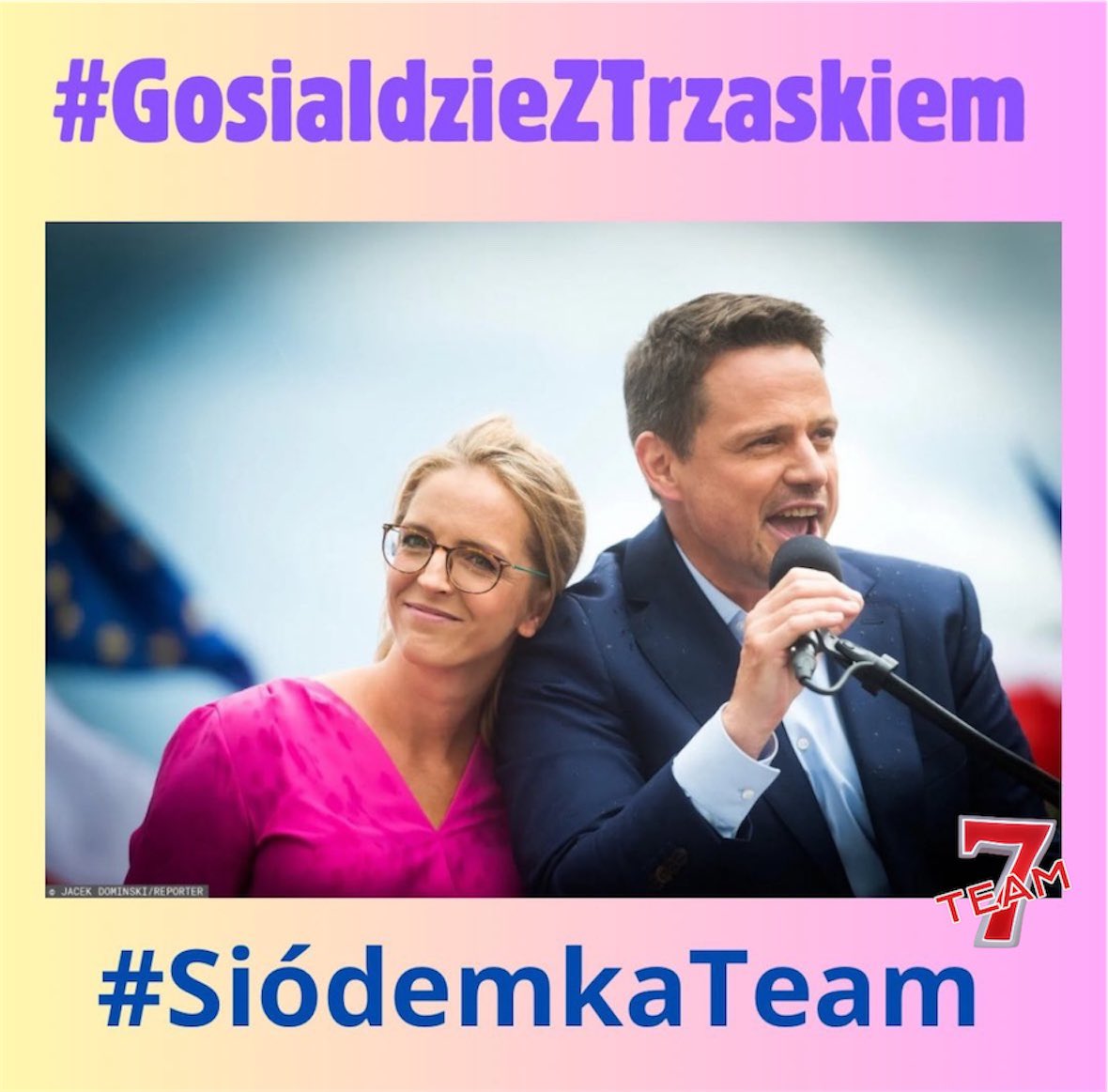 Normalna, fajna kobieta z wlasnymi pogladami, matka,  partnerka i na dodatek lubi zwierzeta. Nareszcie kobiety beda mialy swoja rzeczniczke w Palacu Prezydenckim. #GosiaIdzieZTrzaskiem #SiódemkaTeam