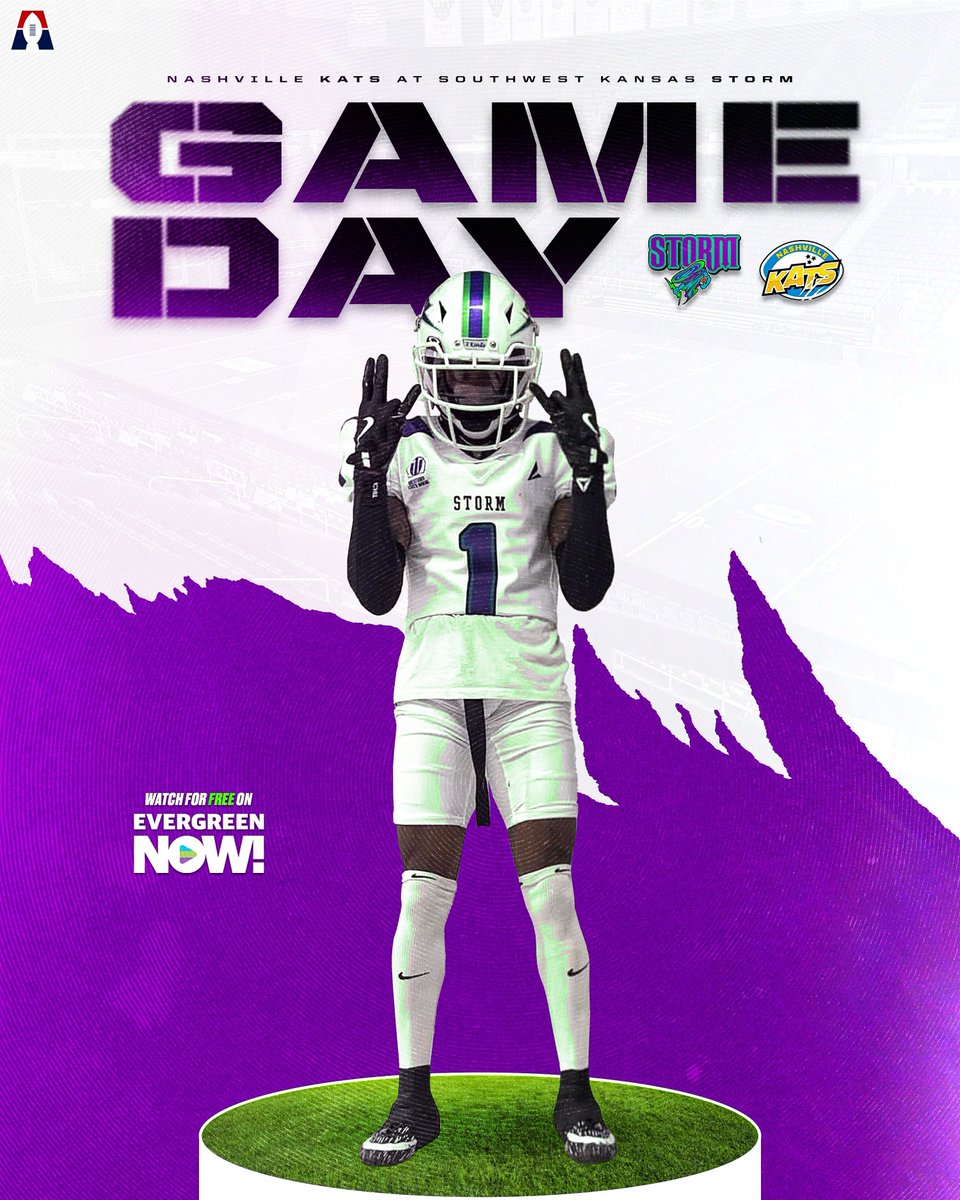 AF1 (@af1football) on Twitter photo It's OFFICIALLY Game Day! 🔥
🏈 <a href="/NashvilleKatsFB/">Nashville Kats</a> vs. <a href="/SWKStormFB/">Southwest Kansas Storm</a>
🗓️ Saturday, March 8th
⏱️ 7:00 ET
📺 Watch for FREE on <a href="/StreamEvergreen/">Evergreen Podcasts</a>
➡️ buff.ly/TJ5iJBW ⬅️ It's OFFICIALLY Game Day! 🔥
🏈 <a href="/NashvilleKatsFB/">Nashville Kats</a> vs. <a href="/SWKStormFB/">Southwest Kansas Storm</a>
🗓️ Saturday, March 8th
⏱️ 7:00 ET
📺 Watch for FREE on <a href="/StreamEvergreen/">Evergreen Podcasts</a>
➡️ buff.ly/TJ5iJBW ⬅️