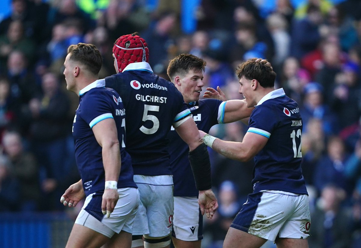 Bonus-point secured 🤝 

A dominant opening half from the Scots, headlined by Tom Jordan’s double 🏴󠁧󠁢󠁳󠁣󠁴󠁿 

#GuinnessM6N | #SCOvWAL