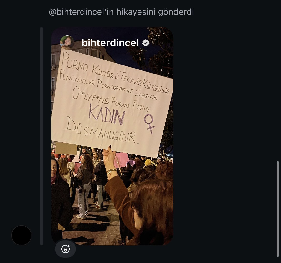 8 mart kadinlar gununde sen bir kadin olarak onlyfans kullanan kadinlarin tecavuze ugradiklari takdirde bunun normal oldugunu savunuyor ve mesrulastiriyorsun
Kadinlar gununde kadinlara bir kadin olarak dusmanlik yapiyorsun
Kadin kadinin dusmanidir desen sana daha cok yakisirdi