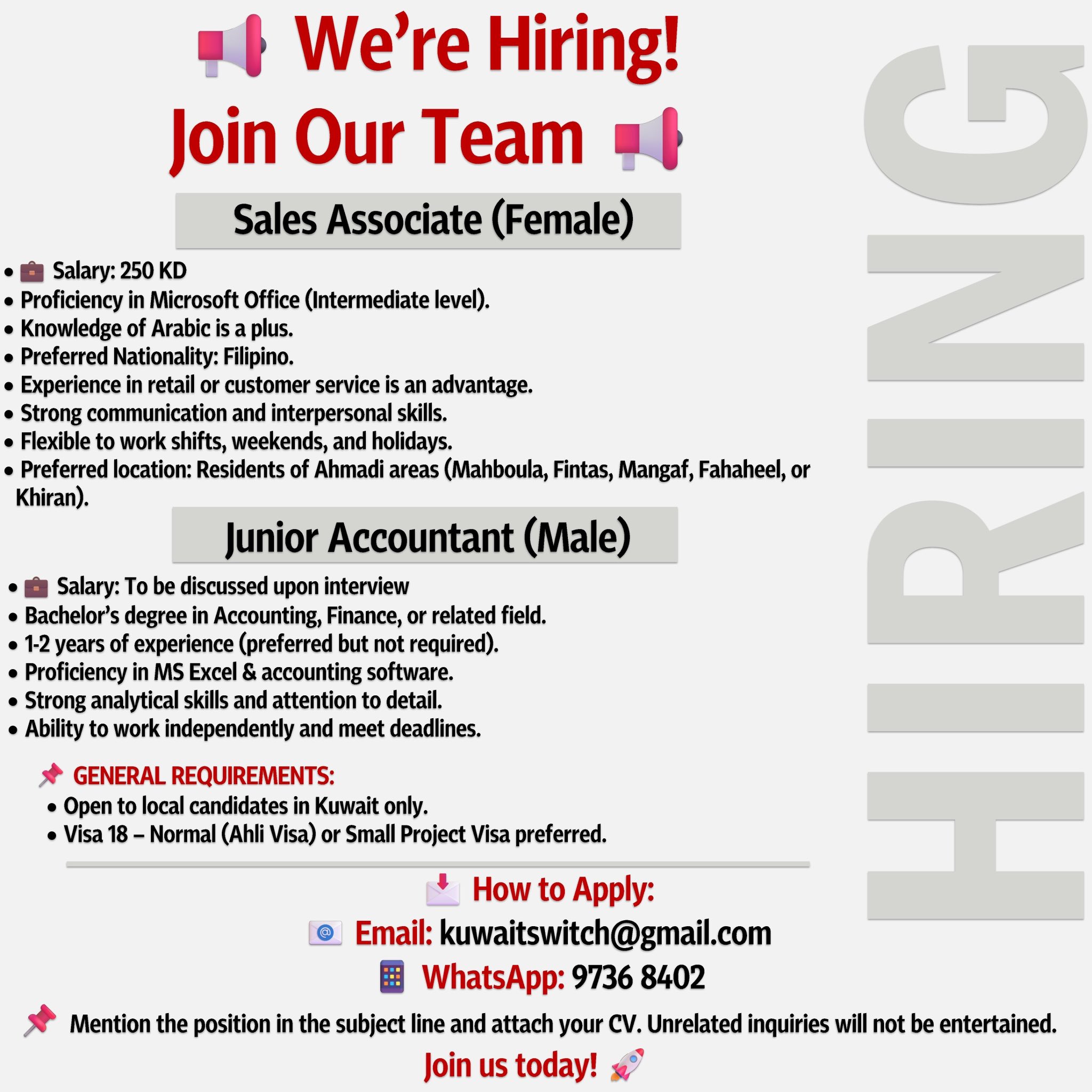 Image Latest Jobs in Kuwait Company | iiQ8 Sales, Accounts, School Vacancies & more 