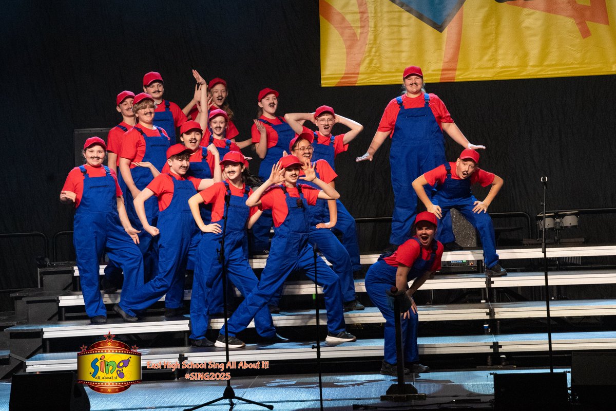 singallaboutit's tweet photo. Our own East MIDDLE school Evolution leveled up with their SUPER EVOLUTION performance!  The crowd was loving peaches as much as Bowser! #sing2025
Check out Sioux City East Choirs on Facebook for more pictures! https://t.co/igyheHFEbD