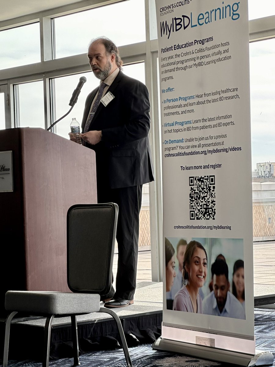 Dr Christopher Berghoff giving an excellent talk on taking care of the mind for people with IBD. <a href="/WashUMedIBD/">WashU Medicine Inflammatory Bowel Disease Center</a> <a href="/CrohnsColitisFn/">Crohn's & Colitis Foundation</a> #wuibdcme25