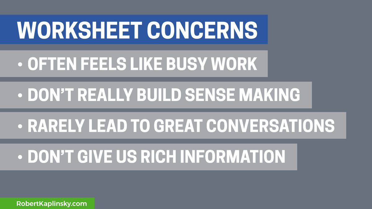 Math worksheets rarely give us the results we truly want. There's a better way and I recorded a webinar with elementary and secondary versions that you can watch to learn more.
robertkaplinsky.com/worksheets #MTBoS #iteachmath