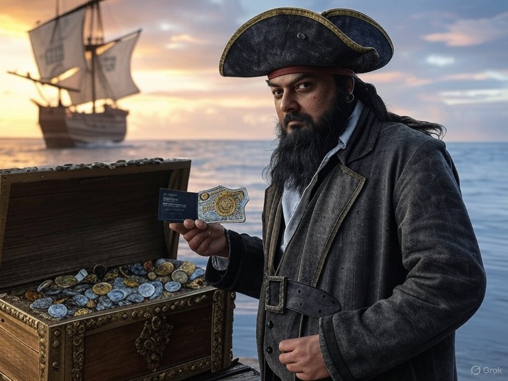 blackbeard_coin's tweet photo. Argh! O navio da Blackbeard Coin (BBC) corta os mares com sua bandeira lendária! 1 bilhão de tokens pra conquistar. Junta-te à tripulação! #BlackbeardCoin #BBCrew #PirateCrypto
https://t.co/TvDcSGRRGY https://t.co/WsvQScBuWA