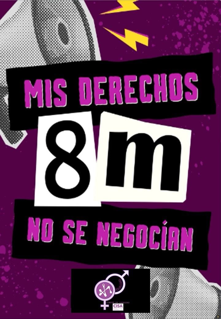 CISA_INIA_CSIC's tweet photo. Las mujeres del CISA juntas por el #8M #misderechosnosenegocian #8Mtodoslosdias https://t.co/VPCNnQyAgd