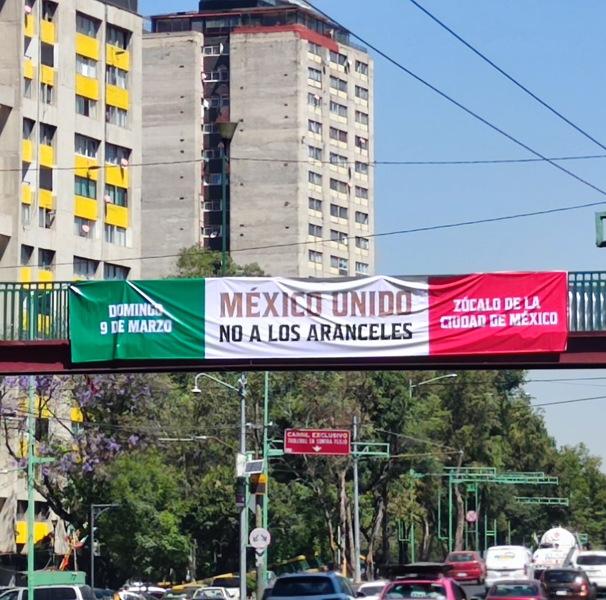 ¡México Unido! No a los aranceles,mañana todas y todos al #Zócalo de la #CDMX al medio día domingo 9 de marzo. ¡Todas y todos con <a href="/Claudiashein/">Claudia Sheinbaum Pardo</a>!