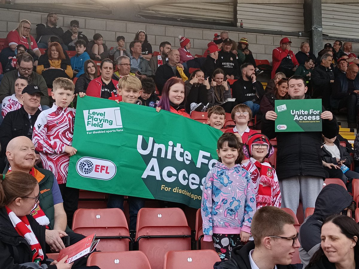 OfficialDLOWAFC's tweet image. And finally our #QuietZone at @Wrexham_AFC wanted to show their support of @lpftweets Playing Field #UniteforAccess campaign