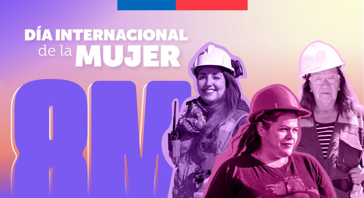💜👷🏼‍♀️#8M | En una nueva conmemoración del Día Internacional de la Mujer, desde el ministerio de Minería reconocemos el importante valor de las mujeres en los diferentes ámbitos del ecosistema minero, reafirmando nuestro compromiso por promover la equidad de género.
