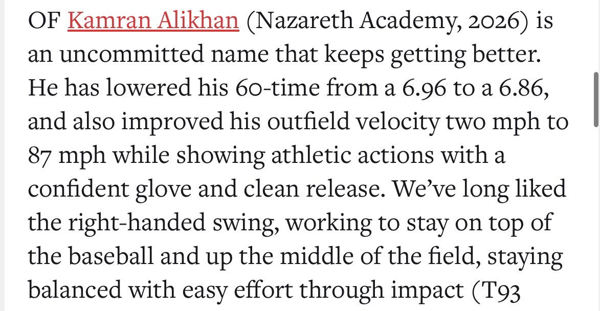 Kamran Alikhan (@kamranalikhan23) on Twitter photo Thank you <a href="/PrepBaseballIL/">Prep Baseball Illinois</a> for another great event. Excited and ready for this season! Thank you <a href="/PrepBaseballIL/">Prep Baseball Illinois</a> for another great event. Excited and ready for this season!