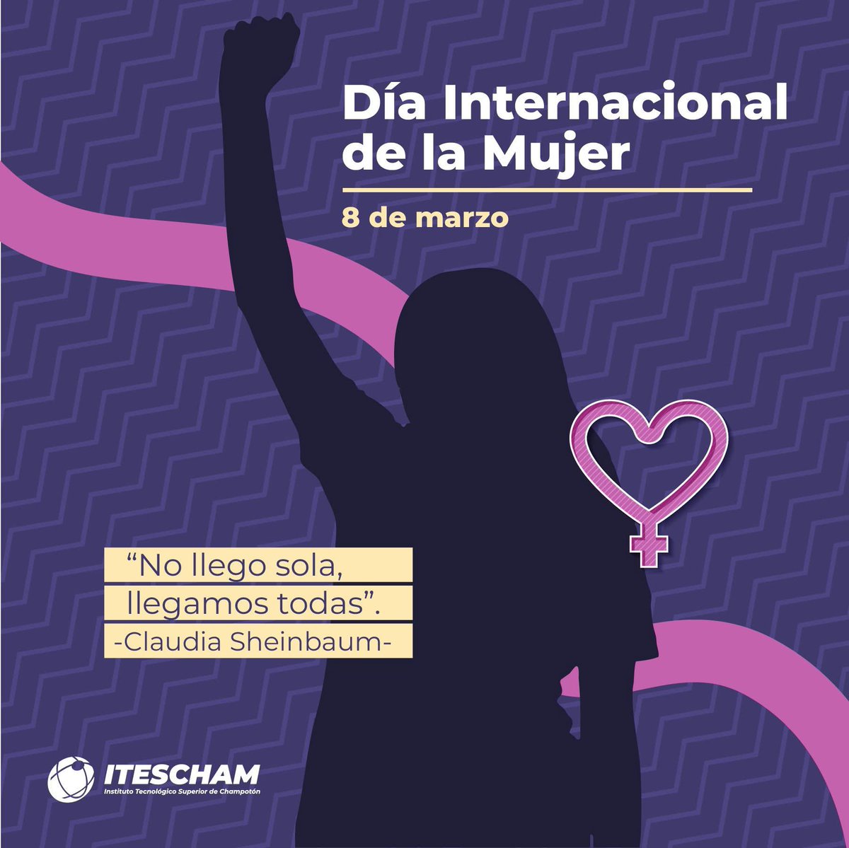 8 de marzo, una fecha para conmemorar la importancia que tiene la mujer en la sociedad, ciencia, tecnología, economía.
MUJER, nunca olvides el gran valor que tienes, recuerda a diario lo importante que eres. 💜
Sus derechos, nuestro futuro, ahora.
#8M 
#DíaInternacionalDeLaMujer