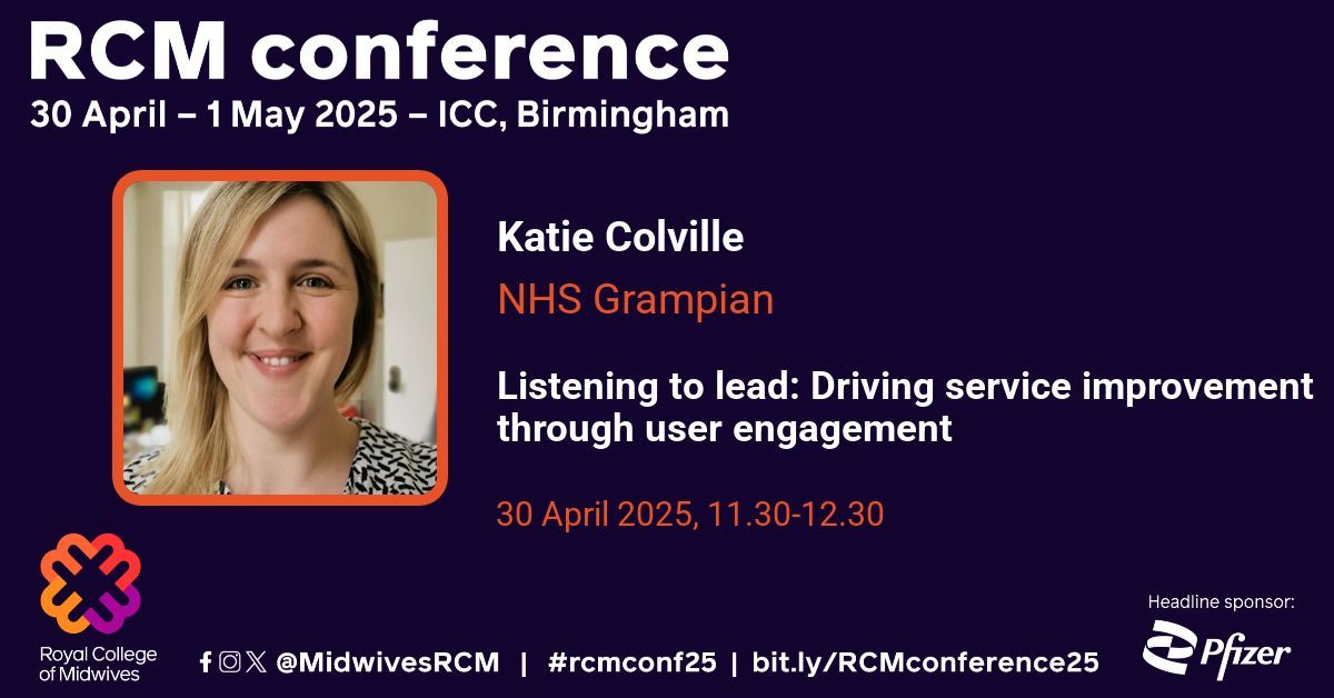 MidwivesRCM's tweet photo. More speaker announcements for our annual conference, 30 April - 1 May in Birmingham! We are thrilled to be joined by Rebecca Johnson, Amanda Gotch, Katie Colville and Dr. Maddie de Vicq. Read through our full programme: https://t.co/ey7lJYepiv https://t.co/kFlsES7GpX