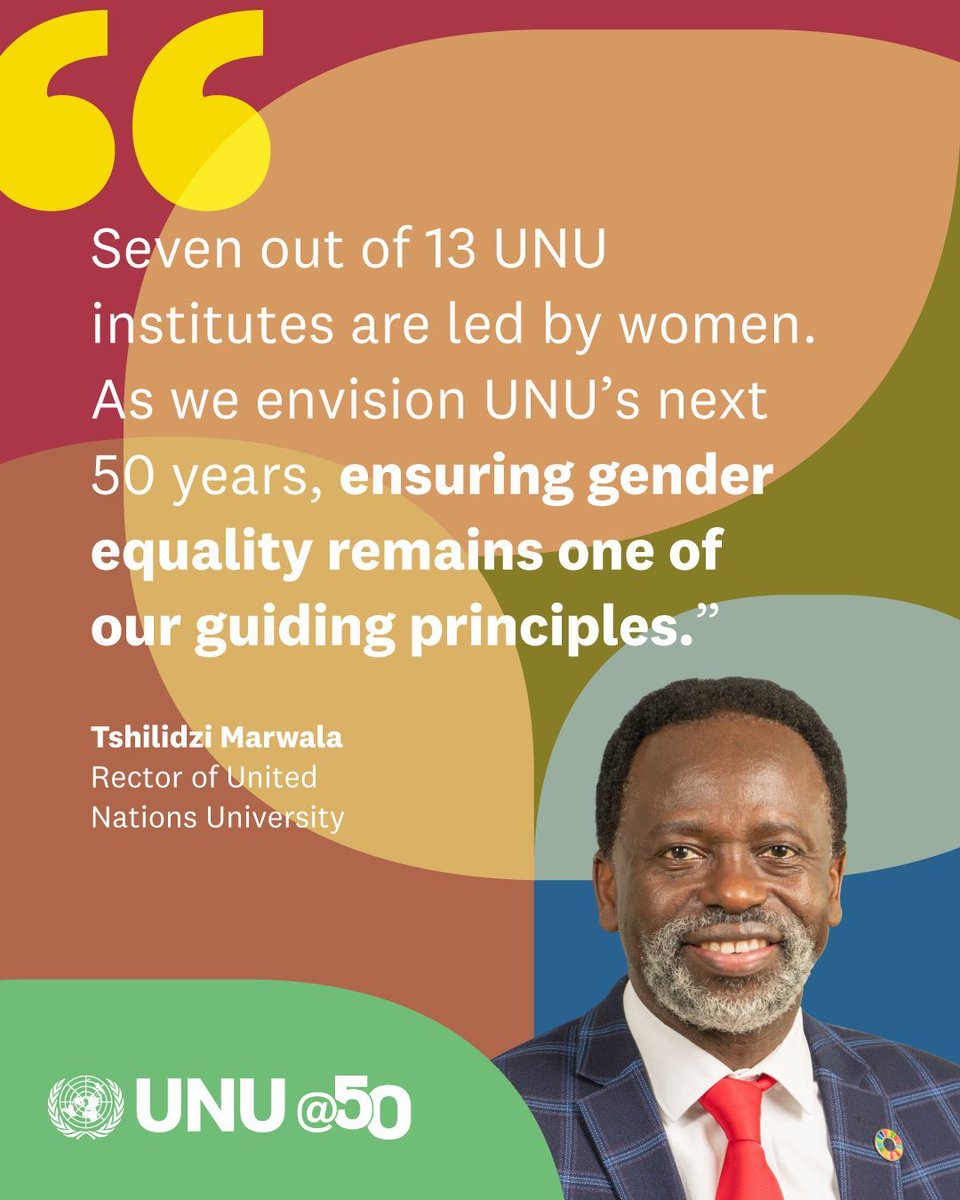 “As we celebrate #UNUat50, #UN80 and the 30th anniversary of the Beijing Declaration, let’s take bolder action to empower women and girls everywhere, giving them equal rights, opportunities, power and safety.” <a href="/tmarwala/">Tshilidzi Marwala チリツィ・マルワラ . 丸笑</a>, UNU Rector

#UNU4SDG5 #IWD2025 #ForAllWomenAndGirls