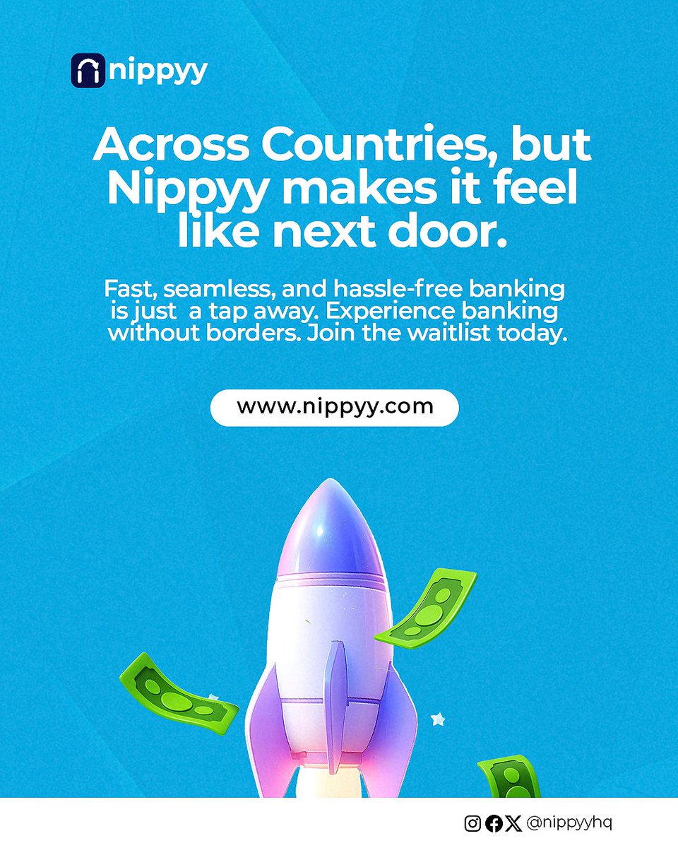 nippyyverse's tweet image. Across countries, but Nippyy makes it feel like next door.
We make transferring money across the globe as simple as handing it to your neighbour. Fast, seamless, and hassle-free banking is just a tap away.
Join the waitlist today!
nippyy.com