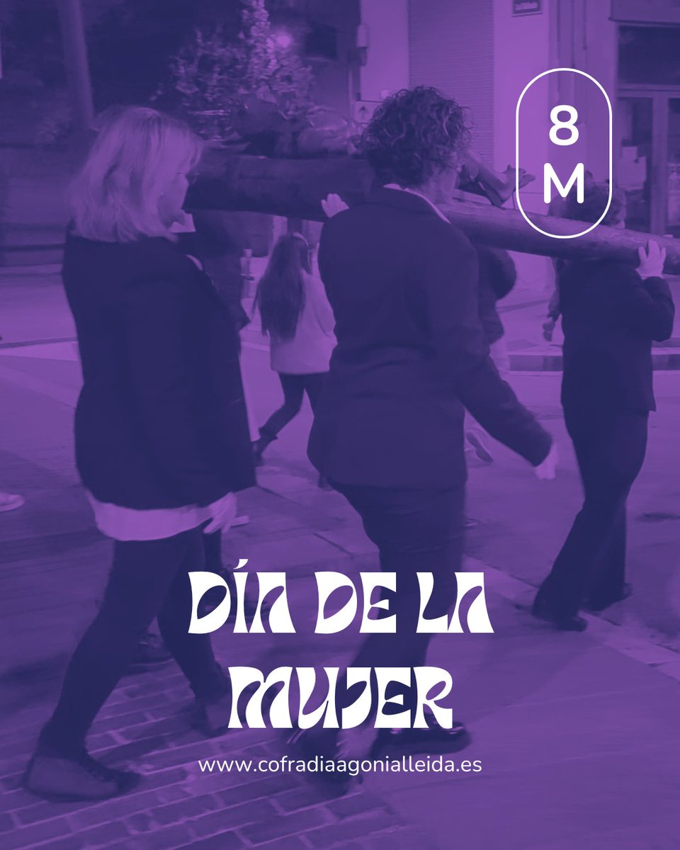 La Cofradía del Cristo de la Agonía celebra el #8M

Desde hace dos años, las mujeres cofrades son las encargadas de portar la imagen del Cristo de la Agonía en la Procesión del Traslado, un símbolo de su fuerza y compromiso con nuestra hermandad.

#MujeresCofrades #8Marzo