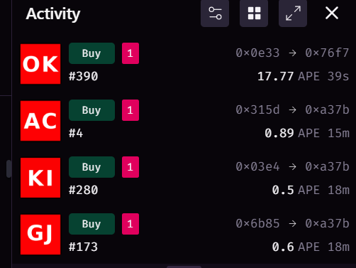 🆗
17.77 Ape 🦍
Looks like our letters means much 🅰️🅱️🔠