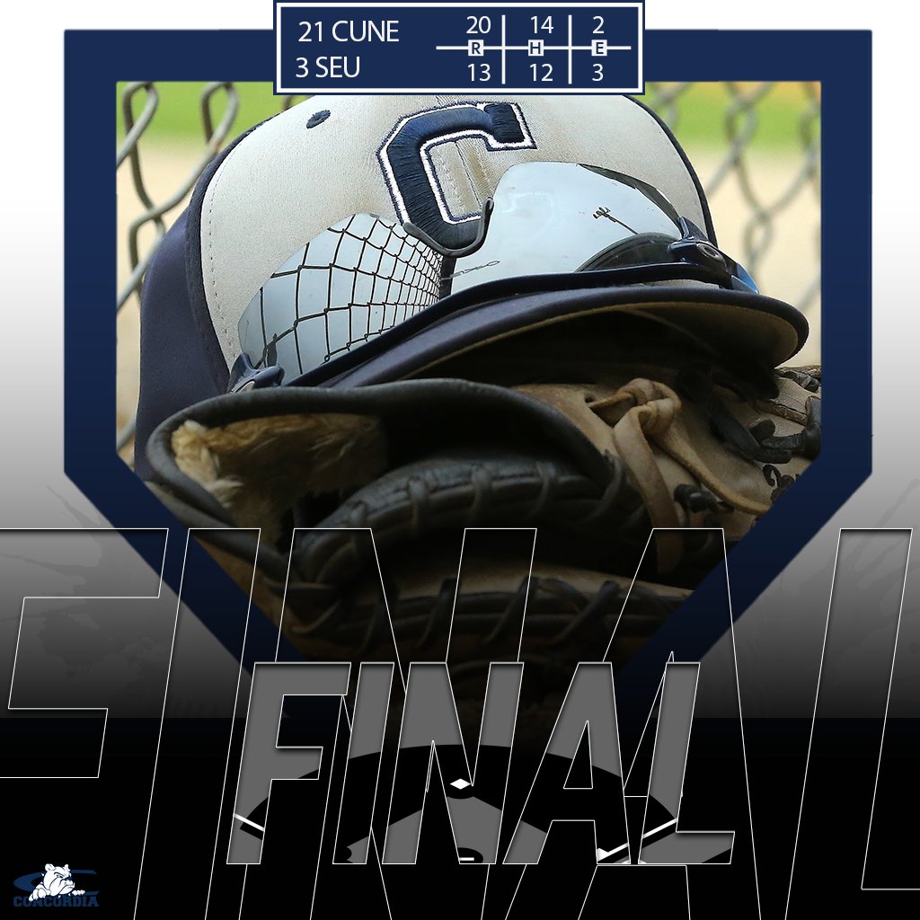 ❗ UNBEATEN NO MORE ❗

⚾ | G3 FINAL: (21) <a href="/cunebaseball/">Bulldog Baseball</a> 20, (3) Southeastern 13 (Lakeland, FL).

CUNE (9-5) and SEU (20-1) will now finish the 4-game series.

Rhoades: 3-5, 2 HR, 8 RBIs | Blumberg: 2-3, 3 R, 3 BB, HR, RBI | Lewis: 2-6, 2 R, HR, 3 RBIs | Hallock: 2-run HR |