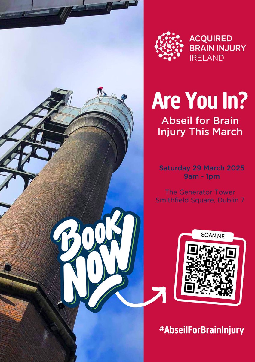 Only 3 weeks to go! Register today to secure your place via our link: abiireland.enthuse.com/cf/abseil-2025 💜

#Abseil #Smithfield #BrainInjury