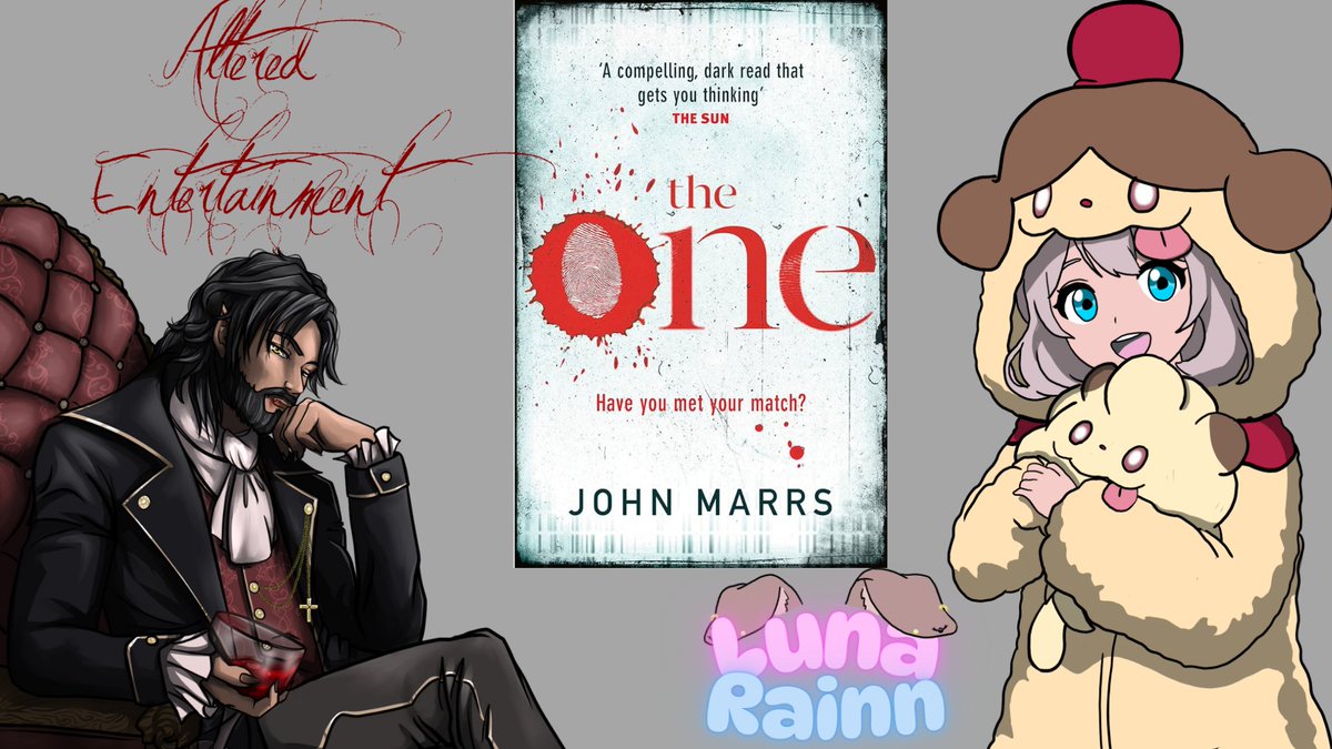 Good evening thralls,

Tonight is one for relaxation. <a href="/Luna_Rainn_/">Luna Rainn 🐶🩵</a> and I will be sharing a story with you all - The One by John Marrs. I look forward to seeing you there that you may enjoy this tale set in a world where you can find your soul mate through a DNA match.