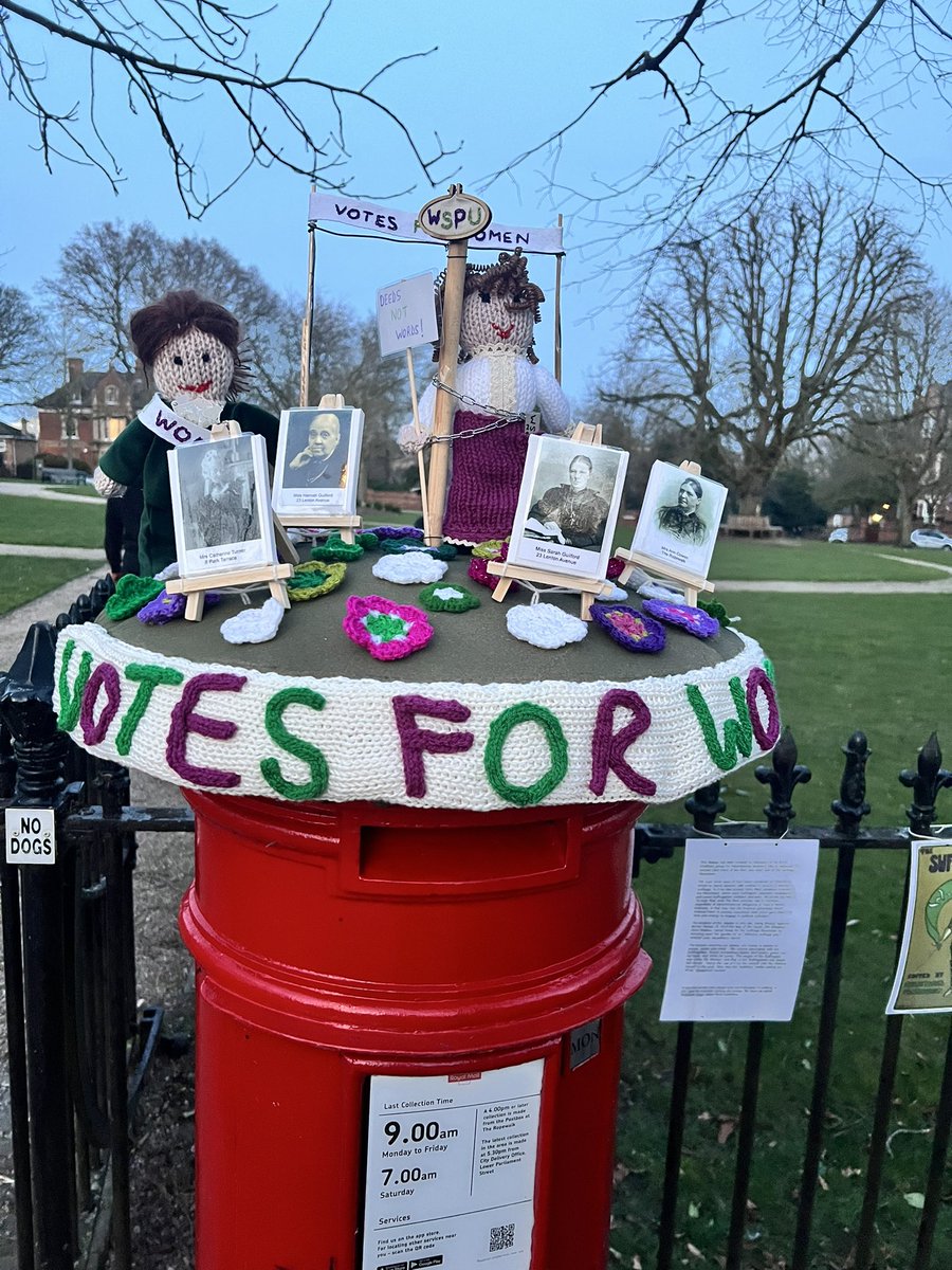 Incredible Post Box topper on Newcastle Circus from The Park Crafters for #InternationalWomensDay