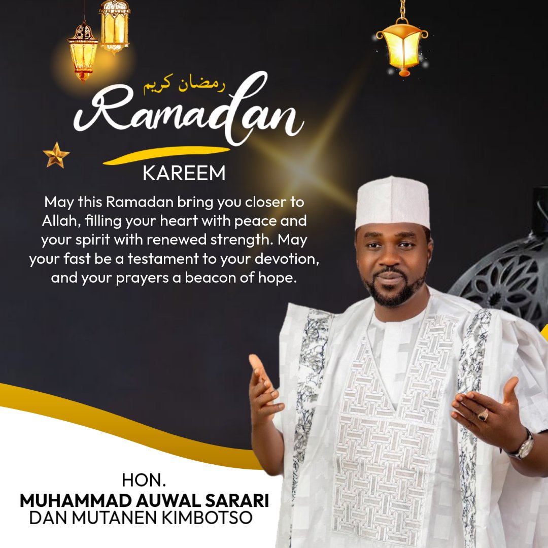 1st WEEK OF THE HOLY MONTH (RAMADAN)

May this Ramadan bring you closer to Allah, filling your heart with peace and your spirit with renewed strength. May your fasting be a testament to your devotion and your prayers a beacon of hope. Amin

Amb Baseeru Ibraheem Katuka