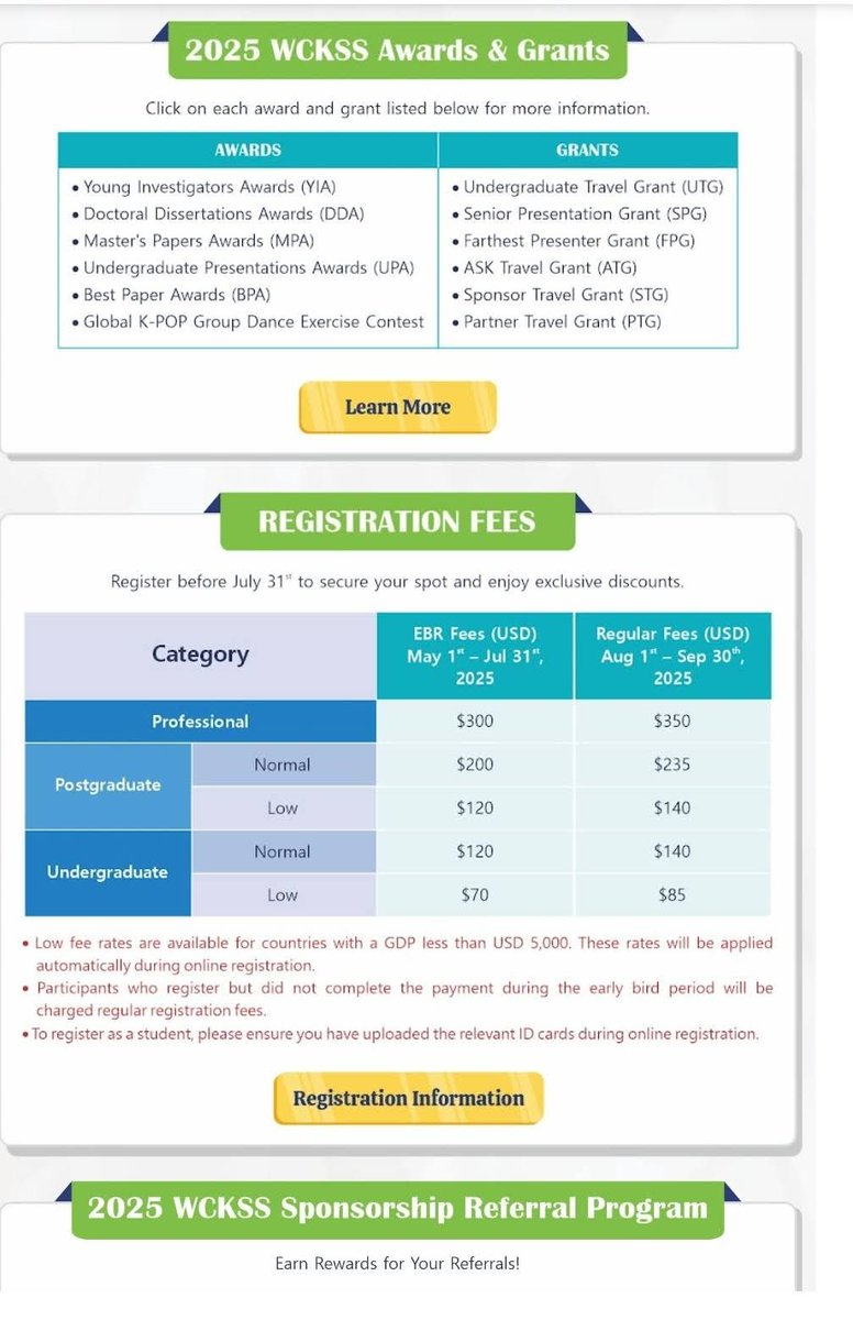 المؤتمر الدولي الخامس عشر في علم الحركة والعلوم الرياضية والذي سوف يعقد في المركز الدولي للمؤتمرات في كوريا الجنوبية للفترة من 25 - 27 أكتوبر 2025 بعنوان علم الحركة وعلوم الرياضة..
للمزيد من التفاصيل التواصل مع اللجنة المنظمة بشكل مباشر. كل التوفيق..