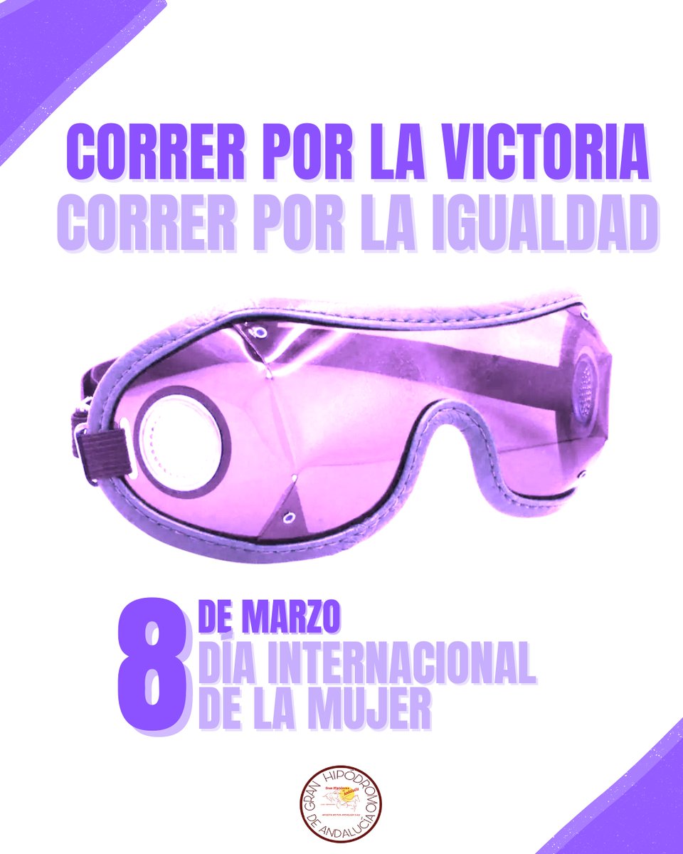 ♀️🏇Correr por la victoria, correr por la IGUALDAD.

#DiaInternacionalDeLaMujer #turfhipodromo2H #GranHipódromodeAndalucía