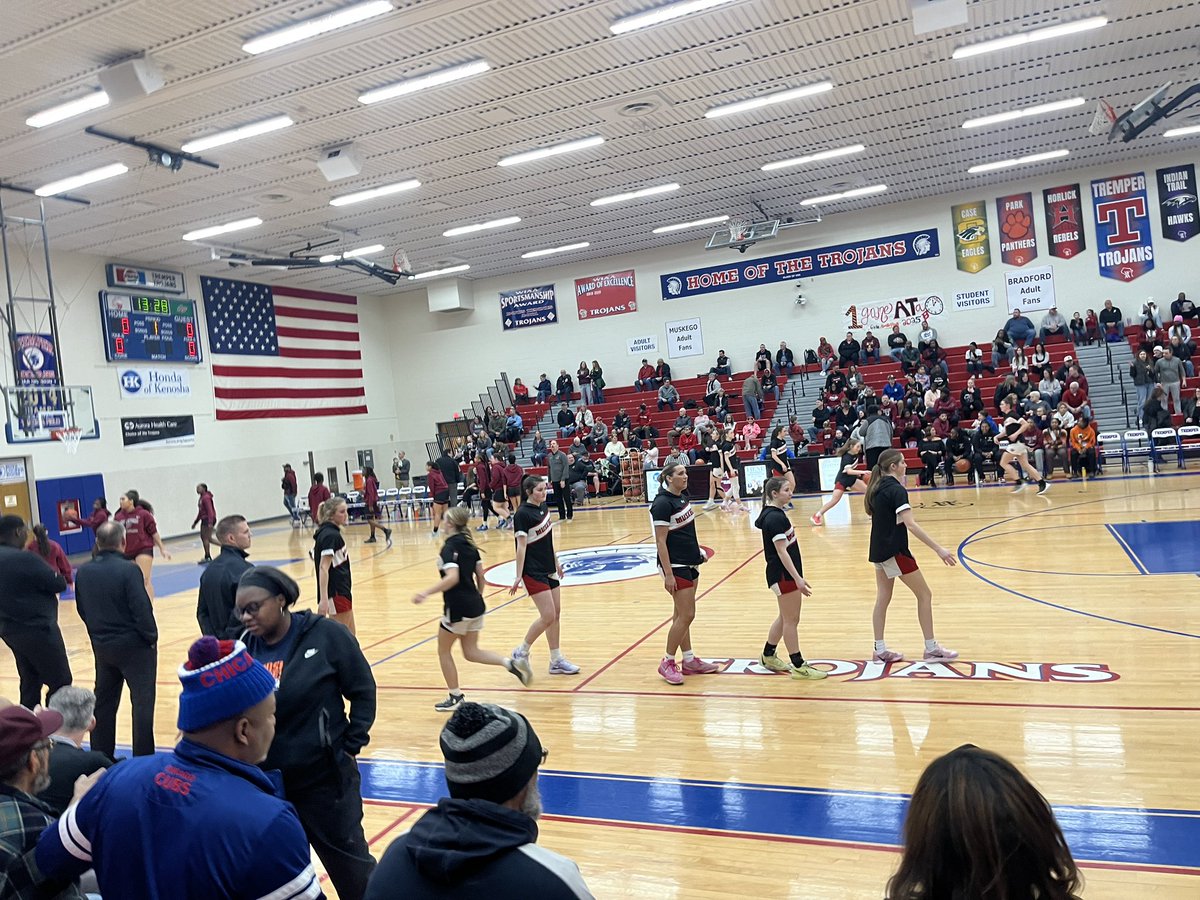 ARRIVED coming at 1:00pm No. 2 seeded <a href="/KBHSAthletics/">Bradford Athletics</a> taking on No. 1 seeded <a href="/MuskegoGBB/">Muskego Girls Basketball</a> this afternoon in the WIAA Division 1 Sectional 4 Final. #wisgb #wiaagb 

📍Kenosha Tremper